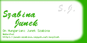 szabina junek business card